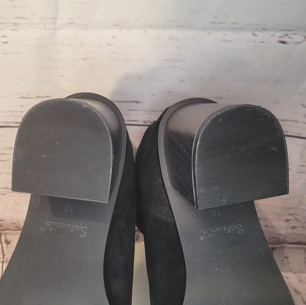 New Splendid Misty Womens Black Suede Ankle Booties Size 10M